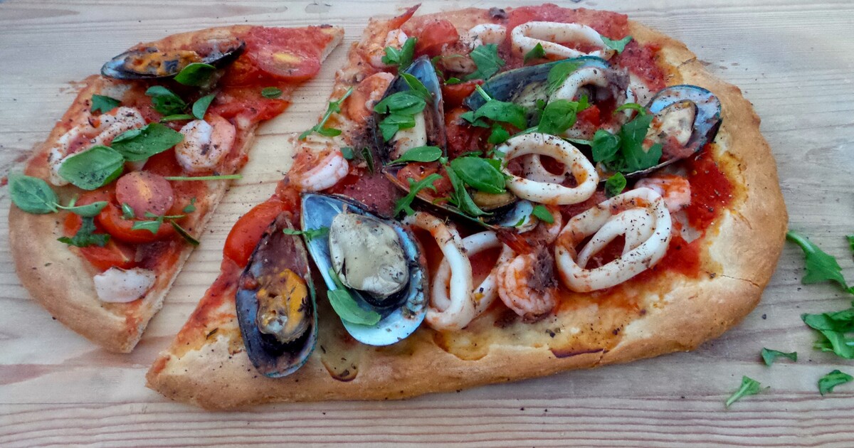 Pizza frutti di mare | Visrecepten.nl